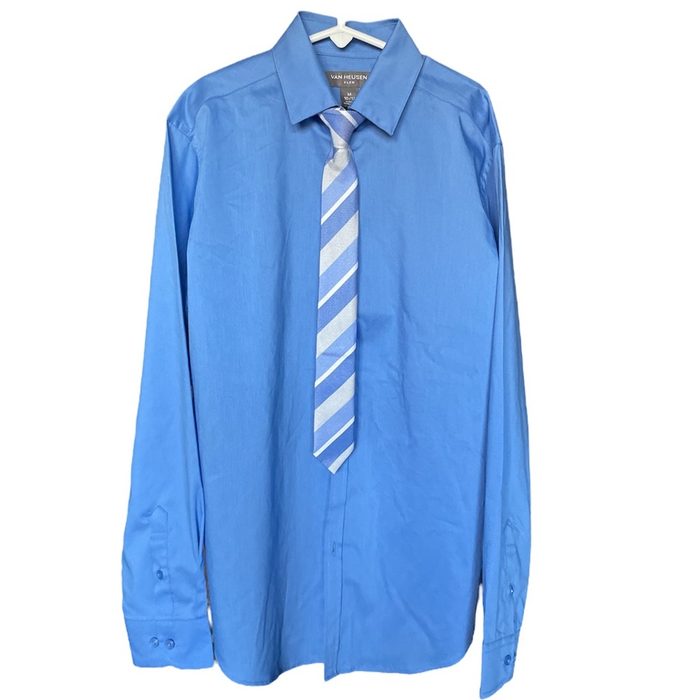 Van Heusen Flex Blue Dress Shirt w/ Tie